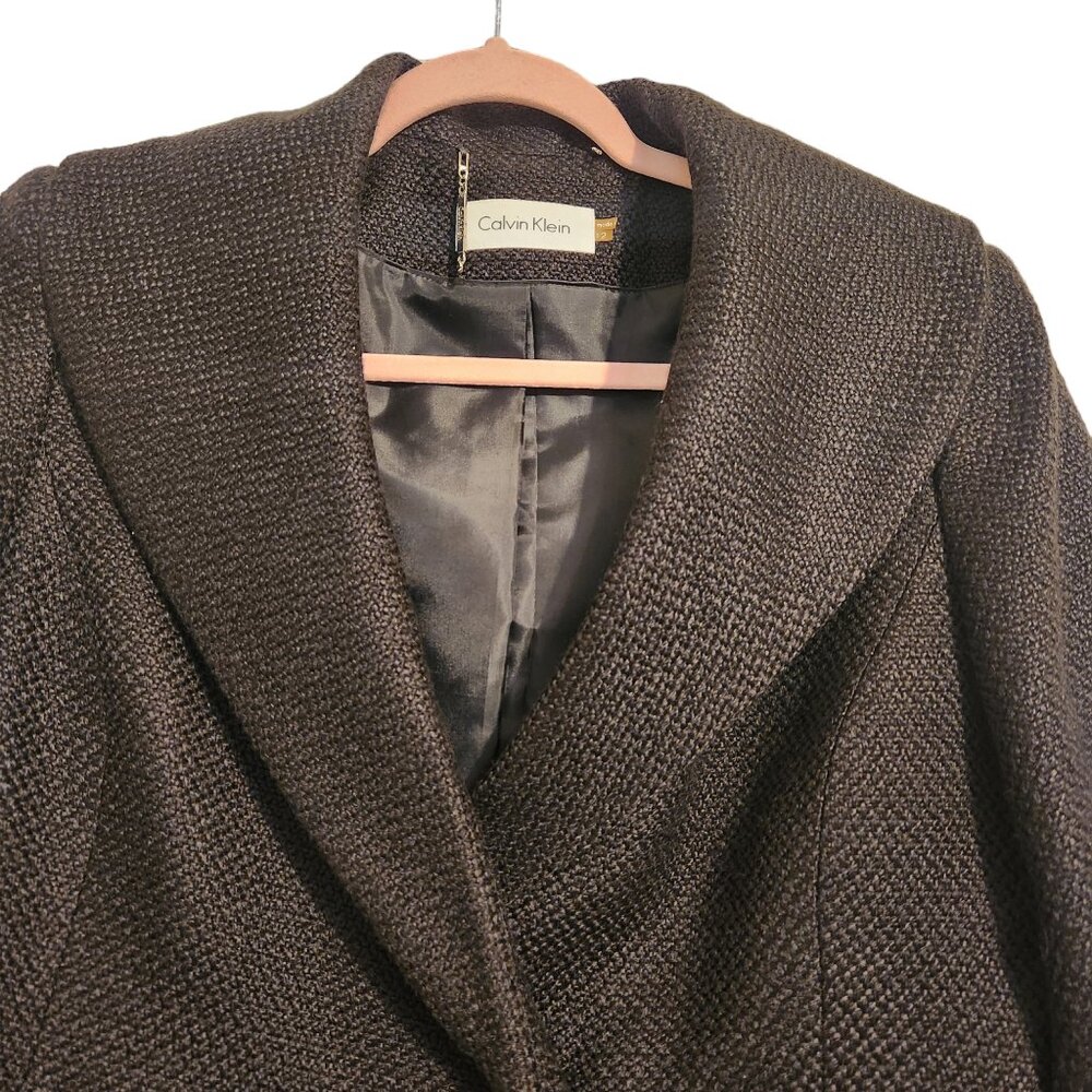 Calvin Klein Lined Black Jacket Size 12 - Picture 4 of 10